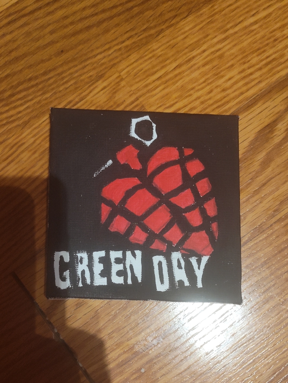 Green Day Heart Grenade Canvas Art American Idiot 4×4